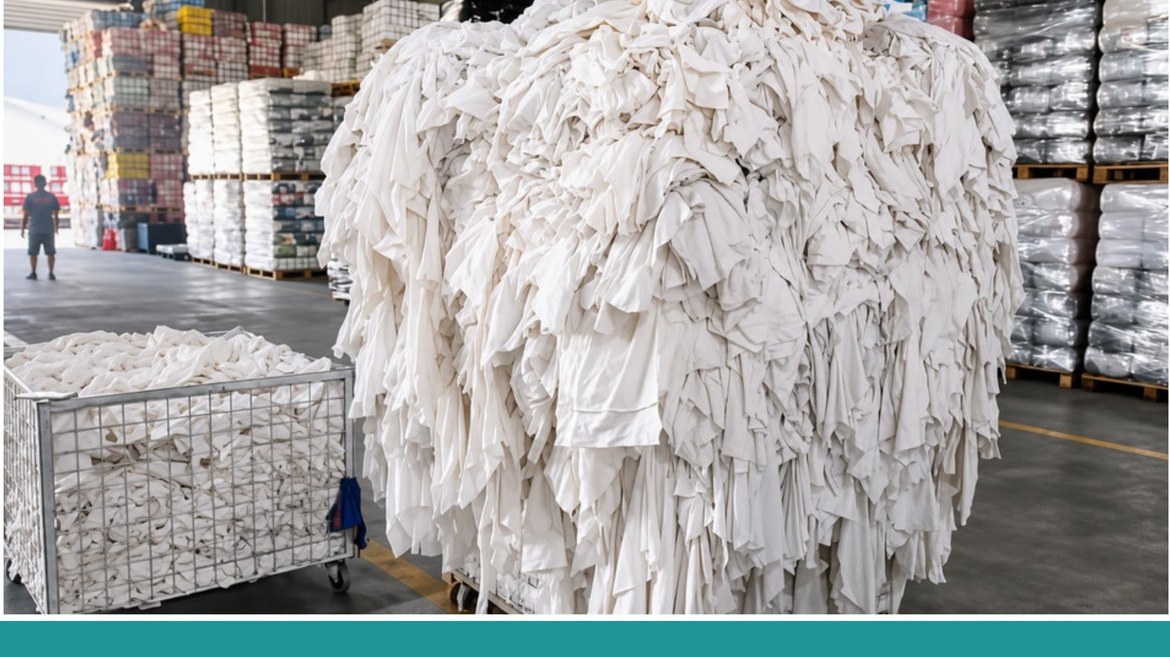 Raw material inspection and cotton rags sorting at Al Fareed facility in UAE